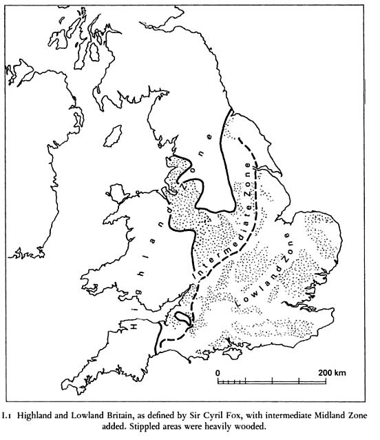 england - lowland-midland-highland zones